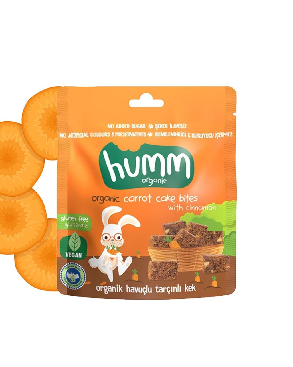 Organic Gluten-Free Vegan Carrot & Cinnamon Cake Bites – 30G
