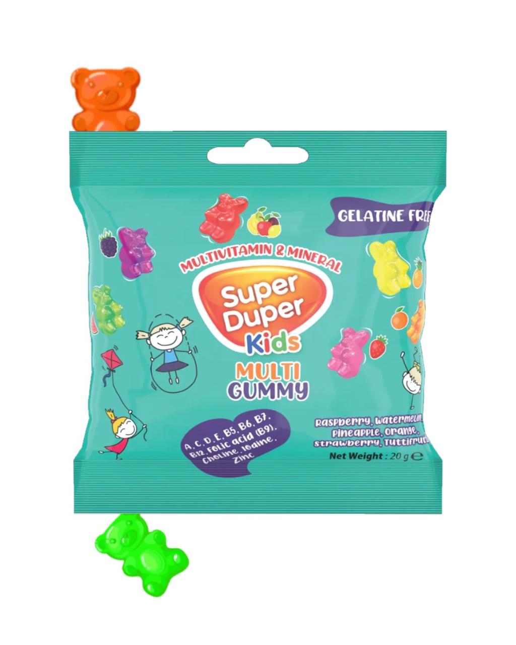 Super Duper Kids Multivitamin Gummies - Bag
