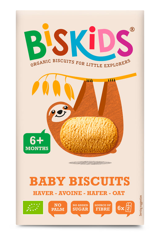 Biskids Organic Baby Biscuits Oat 6m+ – 120G