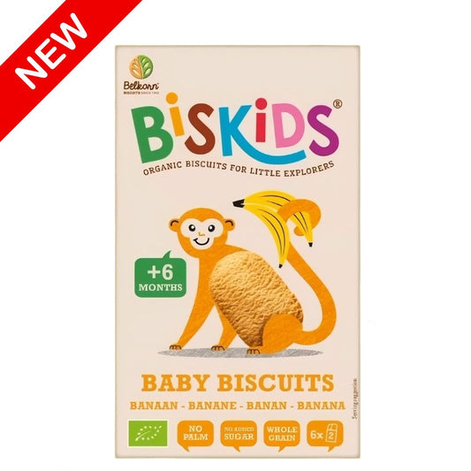 Biskids Organic Baby Biscuits Banana 6m+ – 120G
