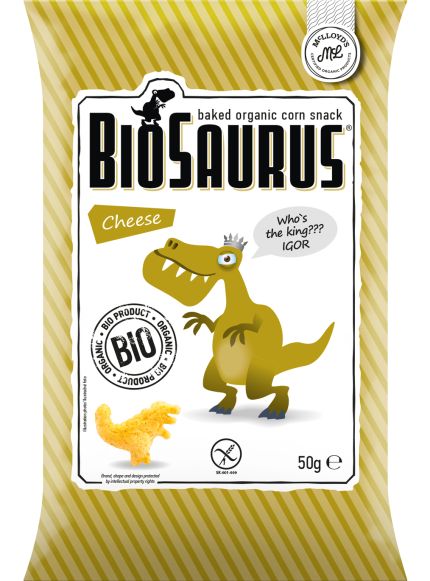 BioSaurus Organic Corn Snack – Cheese 4x15g