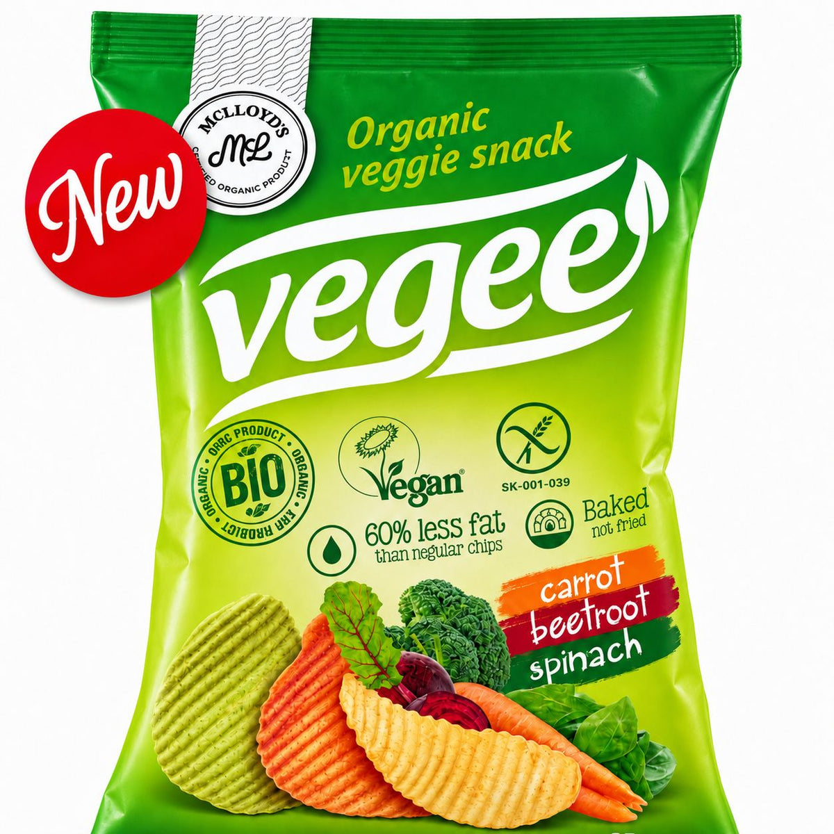 McLLOYD’S Vegee Organic Veggie Snack – 25g