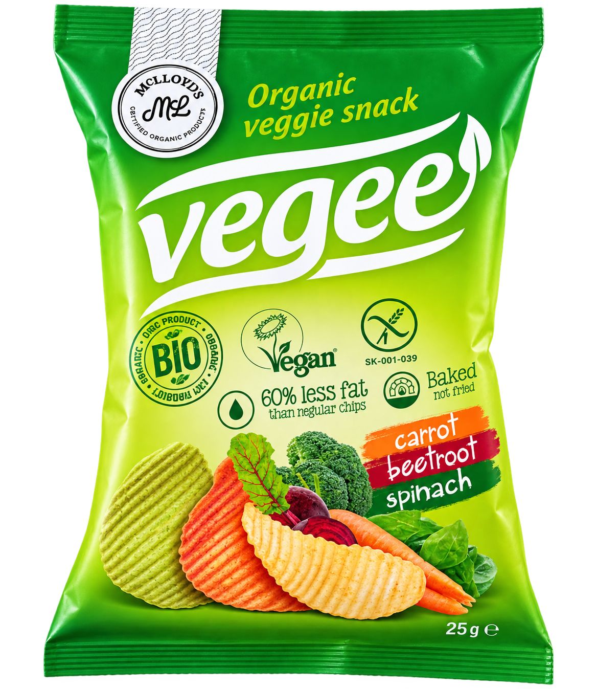 McLLOYD’S Vegee Organic Veggie Snack – 25g