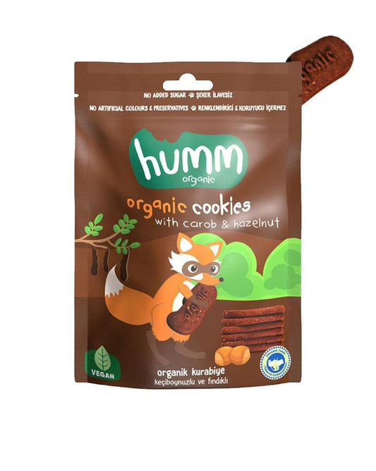 Organic Vegan Carob & Hazelnut Cookies – 55G