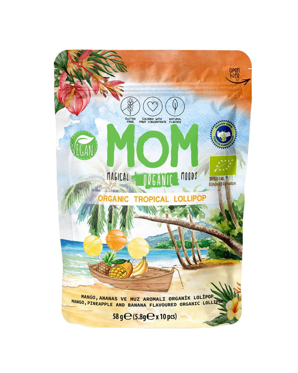 MOM Organic Lollipops Tropical