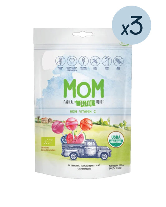 MOM Organic Lollipops x3