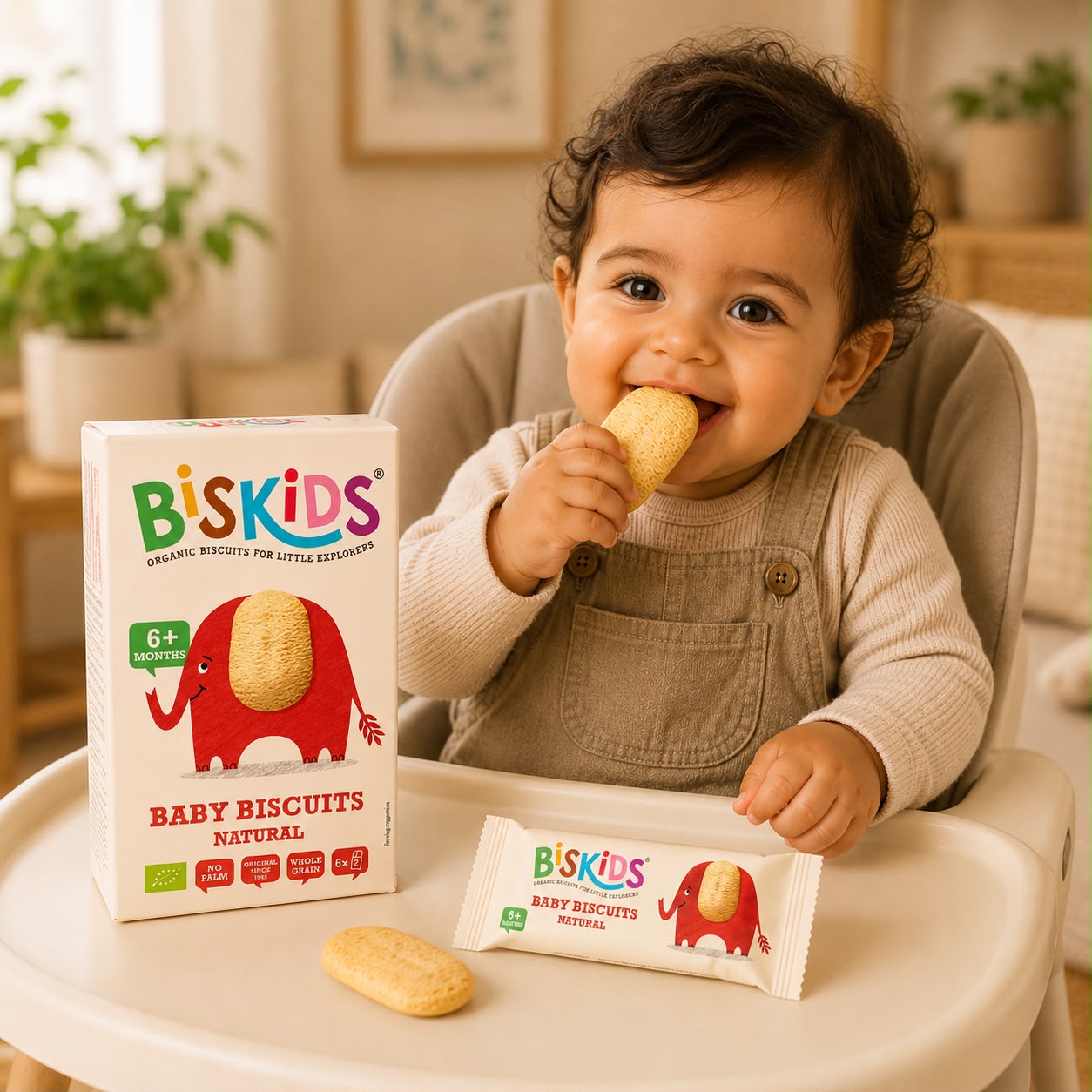 Biskids Organic Baby Biscuits Natural 6m+ – 120G