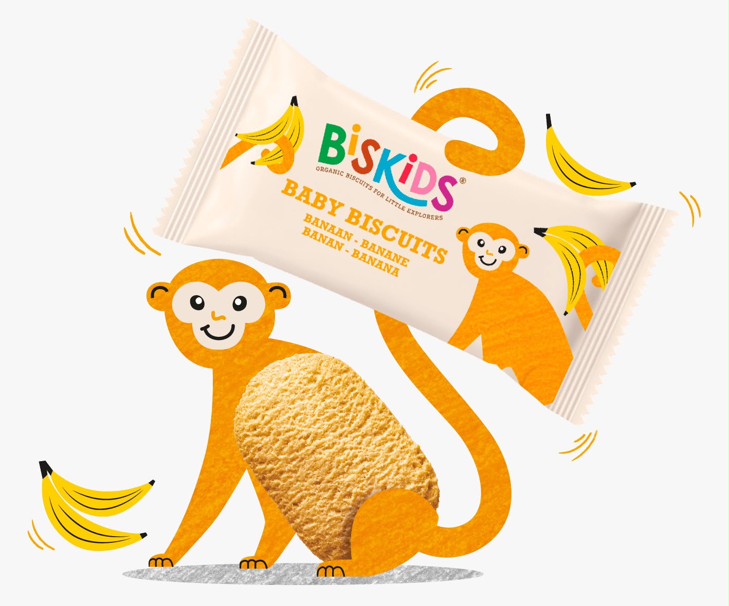 Biskids Organic Baby Biscuits Banana 6m+ – 120G