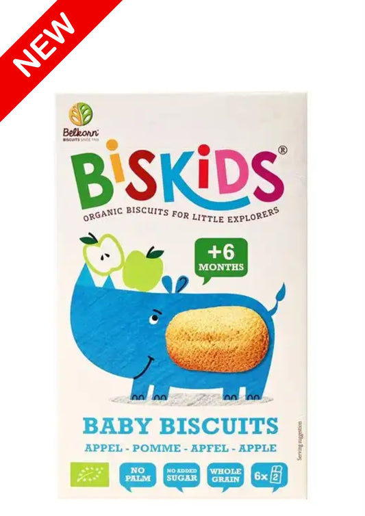 Biskids Organic Baby Biscuits Apple 6m+ – 120G